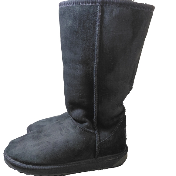 Vintage Y2K UGG Classic Tall Boots Made in Australia Black Shearling Size 7 - Picture 4 of 8